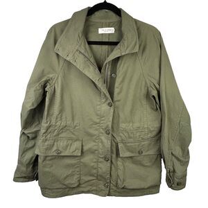 Rag & Bone Utility Jacket Military Khaki Green Cargo Pockets Full Zip Canvas S